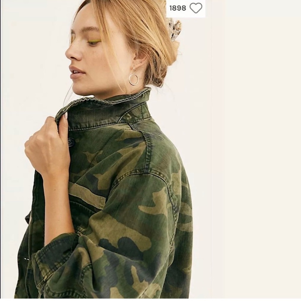 Free People Seize The Day Military Jacket Camo - Picture 3 of 3